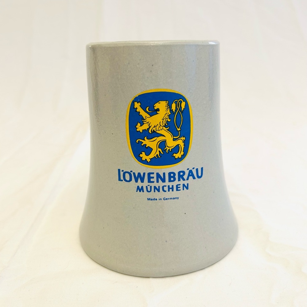 Vintage Lowenbrau Munchen Stoneware Beer Mug